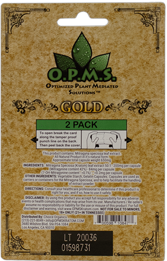 Kratom | OPMS | Gold | 2ct
