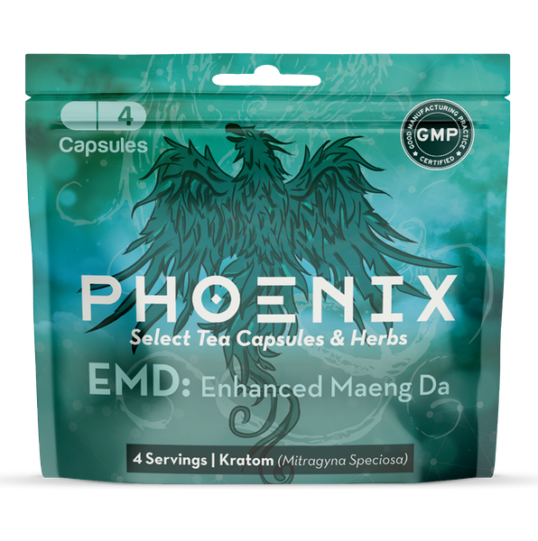 Kratom | Phoenix | Enhanced Maeng Da | Capsule | 4ct