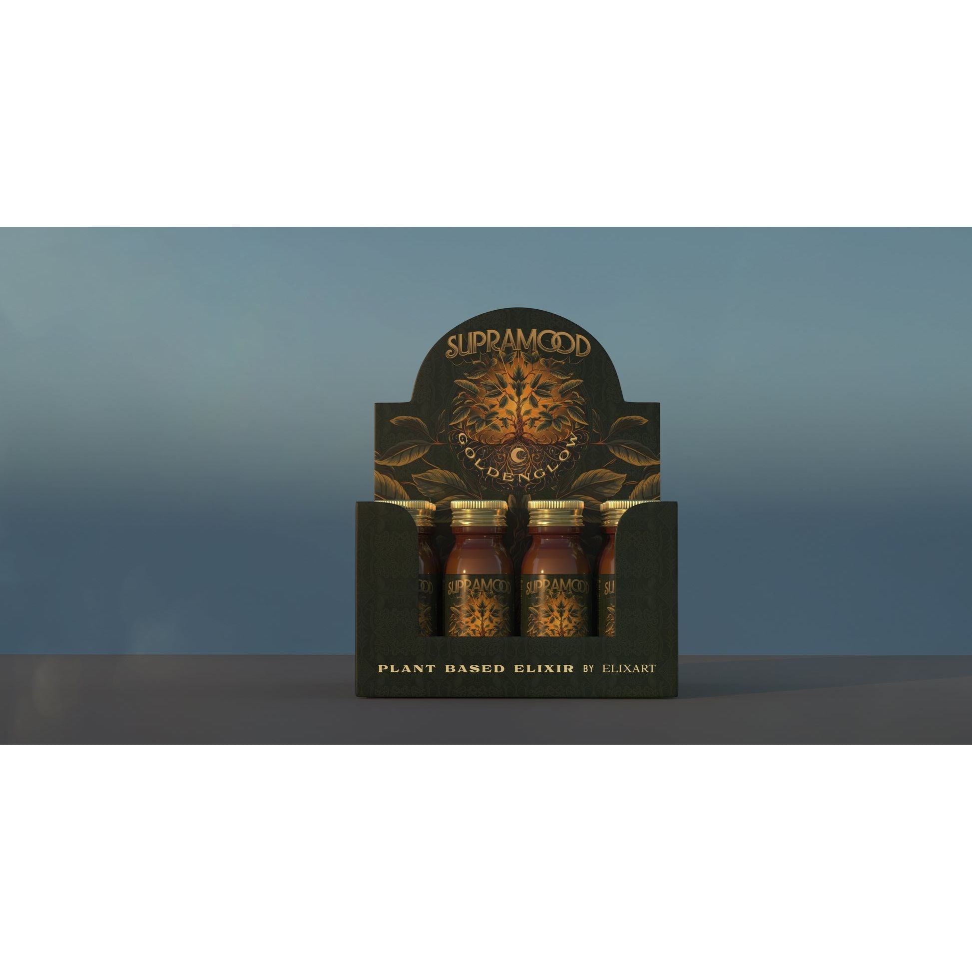 Golden Glow: Supramood Elixir Kava, Passion Fruit, Coconut, Ginger | Millenium Smoke Shop